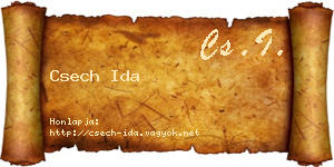 Csech Ida névjegykártya